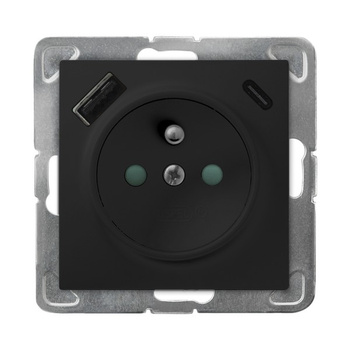 OSPEL IMPRESJA GP-1YZPUSBAC/m/33 Gniazdo z/u, przesłony, ładowarka USB