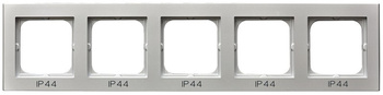 OSPEL SONATA RH-5R/38 Ramka pięciokrotna do łączników IP-44 srebro