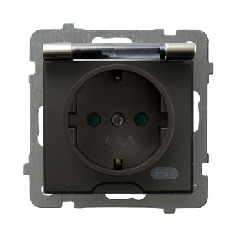 OSPEL AS GPH-1GSP/m/45/d Gniazdo bryzgoszczelne schuko IP-44 przesłony