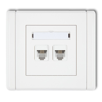 KARLIK FLEXI FGT-2  Gniazdo telefoniczne podwójne 2xRJ11