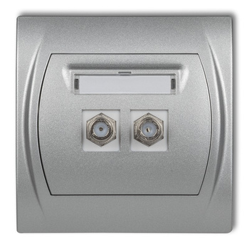 KARLIK LOGO 7LGF-2  Gniazdo antenowe podwójne typu F (SAT)