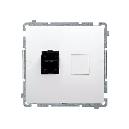 Kontakt-Simon Basic Gniazdo RJ45 kat. 6 poj. z przesł. BM61.01/11 Biały