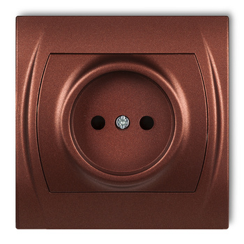 KARLIK LOGO 9LGP-1p  Gniazdo pojedyncze bez uziemienia 2P (przesłony torów prądowych)