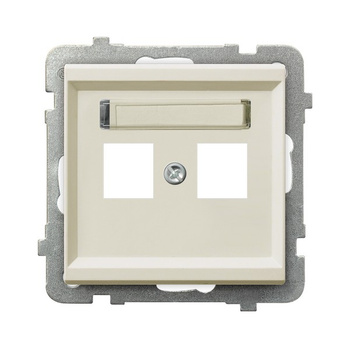 OSPEL SONATA GPK-2R/p/27 Obudowa gniazda podwójnego Keystone prosta