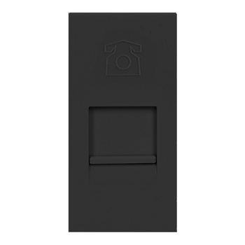 NOEN RJ11, gniazdo modułowe 22,5x45mm telefoniczne RJ11, czarne