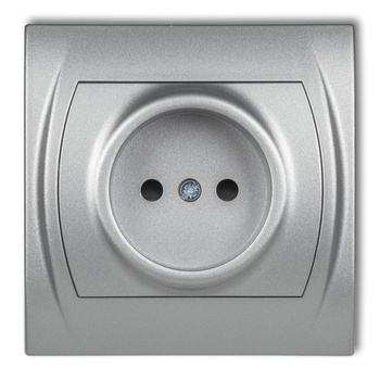 KARLIK LOGO 7LGP-1p  Gniazdo pojedyncze bez uziemienia 2P (przesłony torów prądowych)