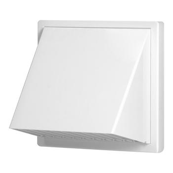 Kratka z okapem Ø125, biała