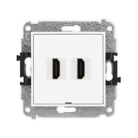 KARLIK MINI 25MHDMIBO-6 Mechanizm gniazda podwójnego HDMI 2.1, 8K, bez pola opisowego