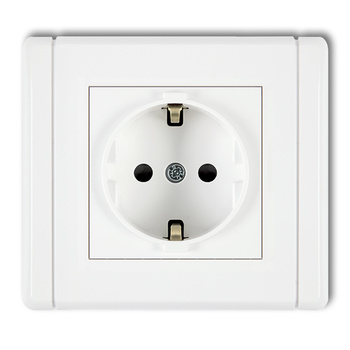KARLIK FLEXI FGP-1sp  Gniazdo pojedyncze z uziemieniem SCHUKO 2P+Z (przesłony torów prądowych)
