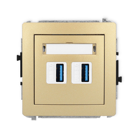 KARLIK DECO 29DGUSB-6  Gniazdo podwójne 2xUSB A-A 3.0