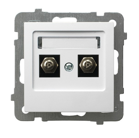 Ospel as ANTYBAKTERYJNY GPE-2GA/m/00 Gniazdo ekwipotencjalne podwójne produkt zawiera nanocząsteczki srebra