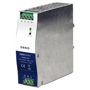 Zasilacz przemysłowy, na szynę DIN, 24VDC, 5A, 120W, w metalowej obudowie