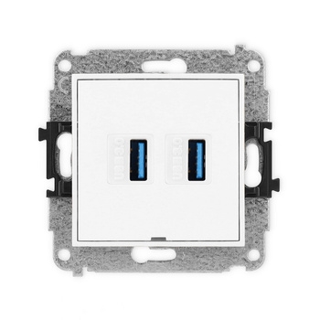 KARLIK MINI MGUSBBO-6  Gniazdo podwójne 2xUSB A-A 3.0