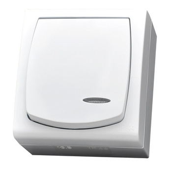 OSPEL MADERA ŁNH-1NS/00 Łącznik jednobiegunowy z podświetleniem