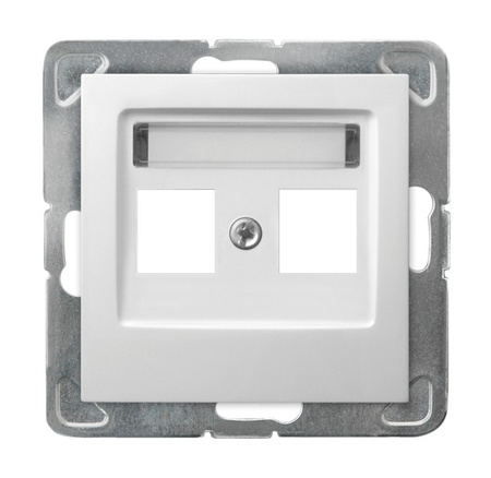 OSPEL IMPRESJA GPK-2Y/p/00 Obudowa gniazda podwójnego Keystone prosta