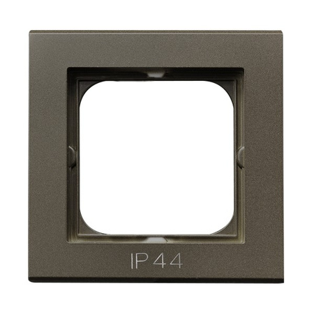 OSPEL SONATA RH-1R/40 Ramka pojedyncza do łączników IP-44 czekoladowy