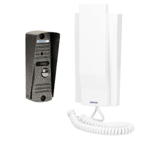 Zestaw domofonowy jednorodzinny, wandaloodporny, biały FORNAX