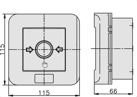 ELEKTROMET WP-1S WYŁĄCZNIK PRZECIWPOŻAROWY ROP A IP65 NATYNKOWY