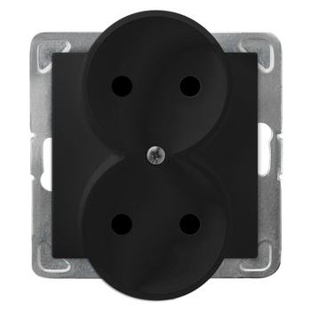 OSPEL IMPRESJA GP-2YR/m/33 Gniazdo podwójne moduł bez ramki