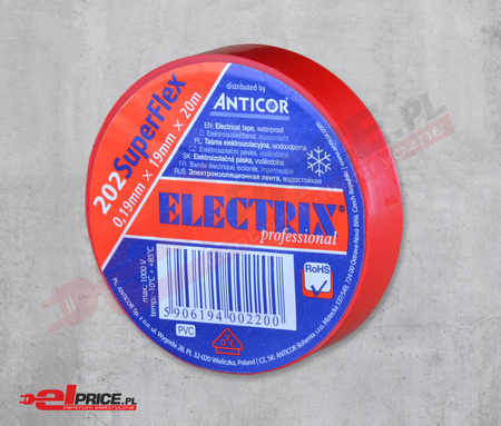 Electrix 202 0,19mm x 19mm x 20m czerwon