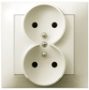Ospel impresja GP-2YZ/27 Gniazdo podwójne z uziemieniem kompletne