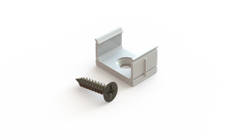 Uchwyt do profilu aluminiowego 10mm nawierzchniowego biały 10szt