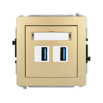 KARLIK DECO 29DGUSB-6  Gniazdo podwójne 2xUSB A-A 3.0