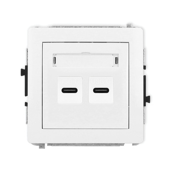 KARLIK DECO DGUSB-8  Gniazdo podwójne 2xUSB C-C