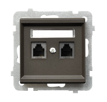 OSPEL SONATA GPT-2RN/m/40 Gniazdo telefoniczne podwójne niezależne