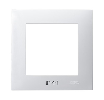 OSPEL SZAFIR RH-1Z/00 Ramka pojedyncza do łączników IP-44 biały