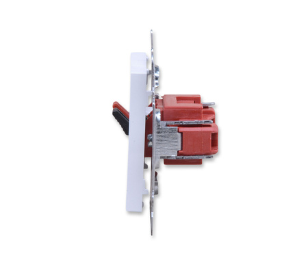 Hager wl3310 gniazdo głośnikowe pojedyncze białe