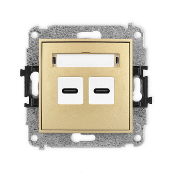 KARLIK ICON 29IGUSB-8  Gniazdo podwójne 2xUSB C-C