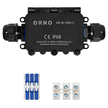 Puszka n/t HD IP68, 0,5-6,0mm² ,2 dławnice M20