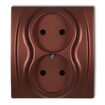 KARLIK LOGO 9LGP-2p  Gniazdo podwójne bez uziemienia 2x2P (przesłony torów prądowych)