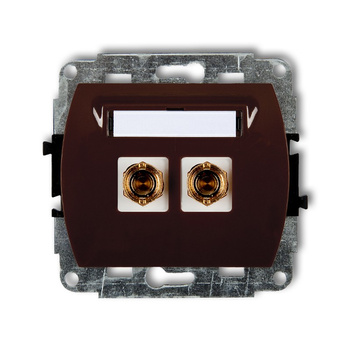 KARLIK TREND 4GG-4  Gniazdo głośnikowe pojedyńcze (typu banan - czerwony i czarny