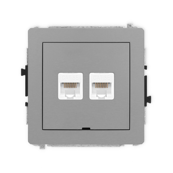 KARLIK DECO 27DGKBO-2  Gniazdo komputerowe podwójne 2xRJ45