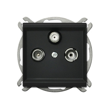 OSPEL SONATA GPA-RSP/m/33 Gniazdo RTV-SAT przelotowe czarny