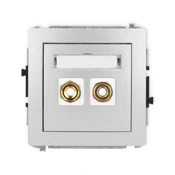 KARLIK DECO 7DGG-4  Gniazdo głośnikowe pojedyńcze (typu banan - czerwony i czarny