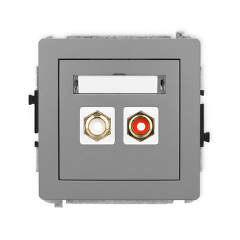 KARLIK DECO 27DGRCA-2  Gniazdo podwójne RCA (typu cinch - biały i czerwony