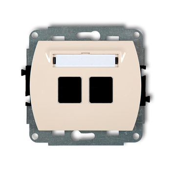 KARLIK TREND 1GM-2P  Gniazdo multimedialne podwójnego bez modułu (standard Keystone)