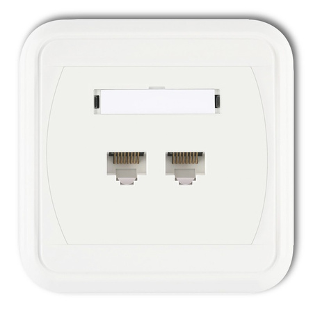 KARLIK LIZA GLK-4 Gniazdo komputerowe podwójne 2xRJ45