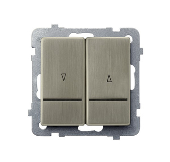 OSPEL SONATA NOWE SREBRO ŁP-7RMS/m/44 Łącznik żaluzjowy, zwierny, z podświetleniem niebieskim