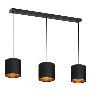 NEVA lampa wisząca, moc max. 3x60W, E27, czarna, listwa