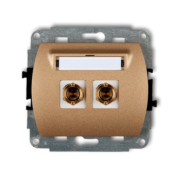 KARLIK TREND 8GG-4  Gniazdo głośnikowe pojedyńcze (typu banan - czerwony i czarny