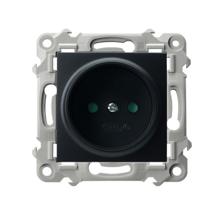 OSPEL SZAFIR GP-1ZP/m/33 Gniazdo pojedyncze z przesłonami torów czarny