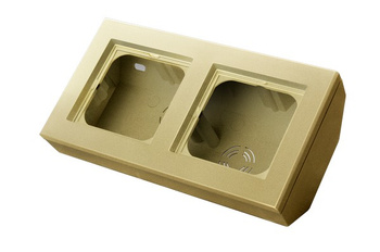 OSPEL SONATA PNP-2RN/39 Puszka narożna podwójna, wyposażona w ramkę