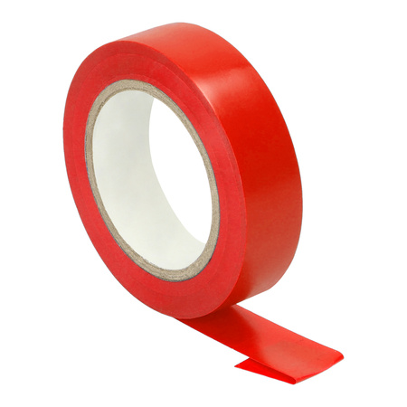 Zestaw 10 taśm izolacyjnych 15mm, czerwona, uniepalniona, grubość 0,13mm, długość 10m