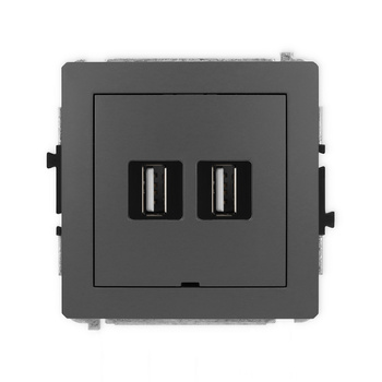 KARLIK DECO 28DGUSBBO-2  Gniazdo podwójne 2xUSB A-A 2.0