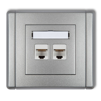 KARLIK FLEXI 7FGK-2   Gniazdo komputerowe podwójne 2xRJ45
