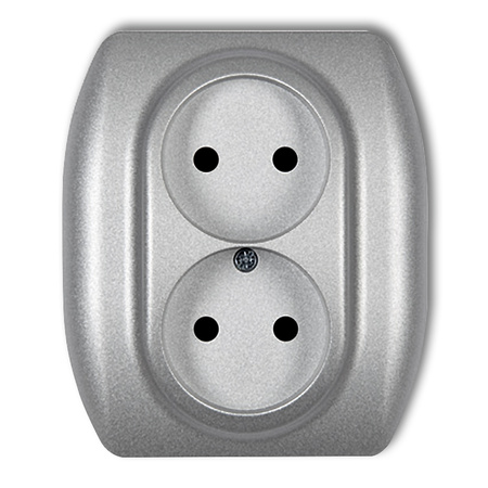 KARLIK TREND 7GP-2p  Gniazdo podwójne bez uziemienia 2x2P (przesłony torów prądowych)